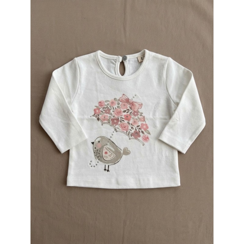 E.M.C. MAGLIA M/L FLOWER PINK BABY GIRL