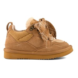 COLORS OF CALIFORNIA SNEAKERS IN PELLE SCAMOSCIATA TAN