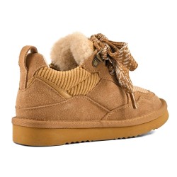 COLORS OF CALIFORNIA SNEAKERS IN PELLE SCAMOSCIATA TAN