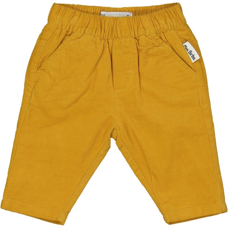 MINI BIRBA PANTALONE IN VELLUTO SENAPE BABY BOY